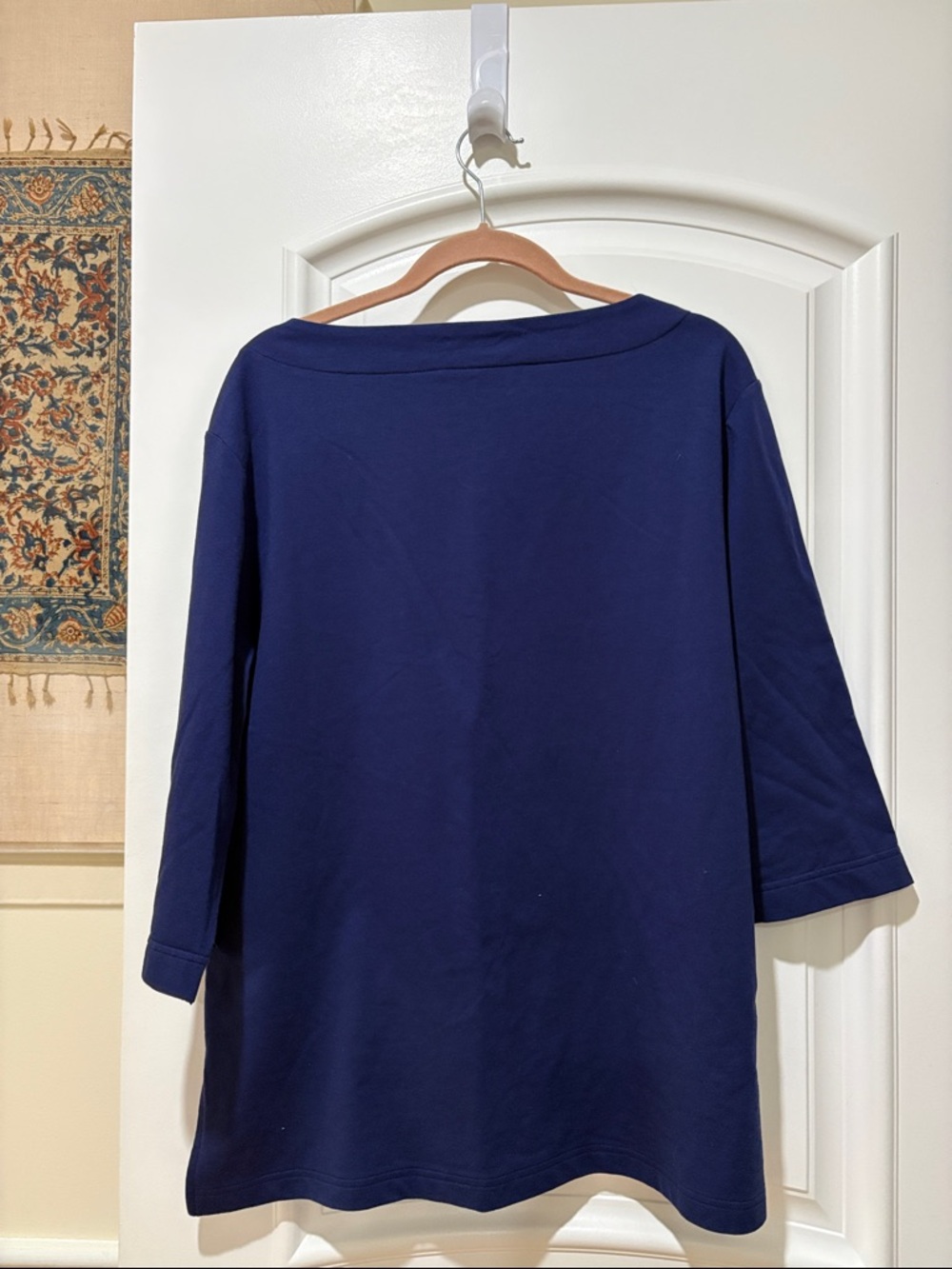 Caribbean Joe Navy Top with Pink & Teal Flamingo Print - Picture 12 of 14